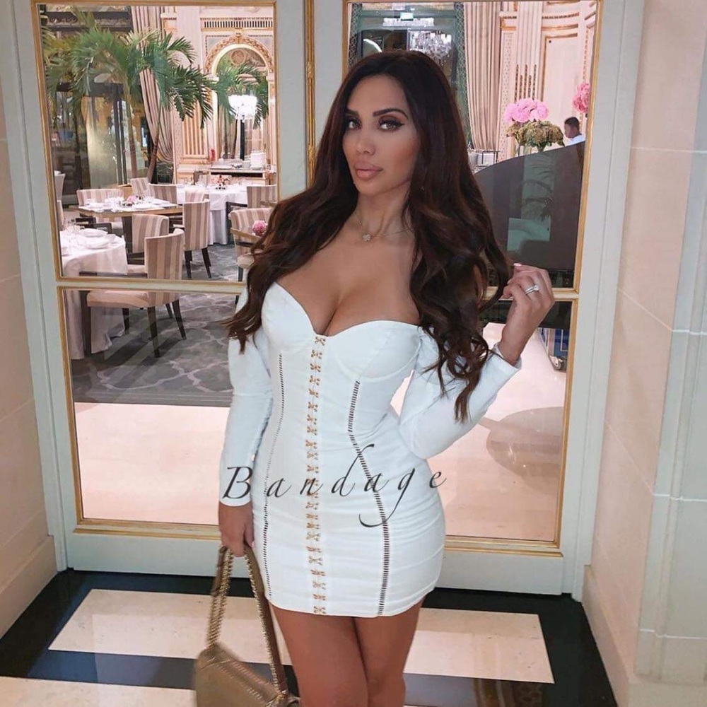 White bandage dress